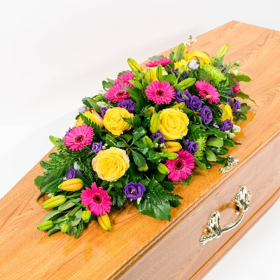 Vibrant Mixed Flower Casket Spray