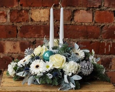 Cold and Frosty Candle Arrangement