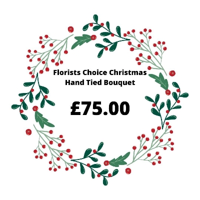 £75.00 Florists Choice Christmas Hand Tied Bouquet