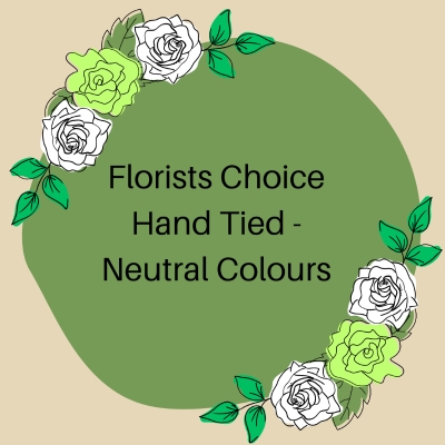 Neutral colours hand tied bouquet