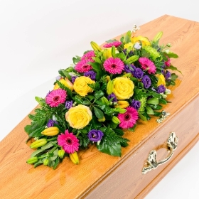 Vibrant Mixed Flower Casket Spray