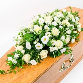 Rose and Lisianthus Casket Spray