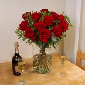 Red Freedom Rose Hand Tied Bouquet