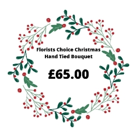 £65.00 Florists Choice Christmas Hand Tied Bouquet