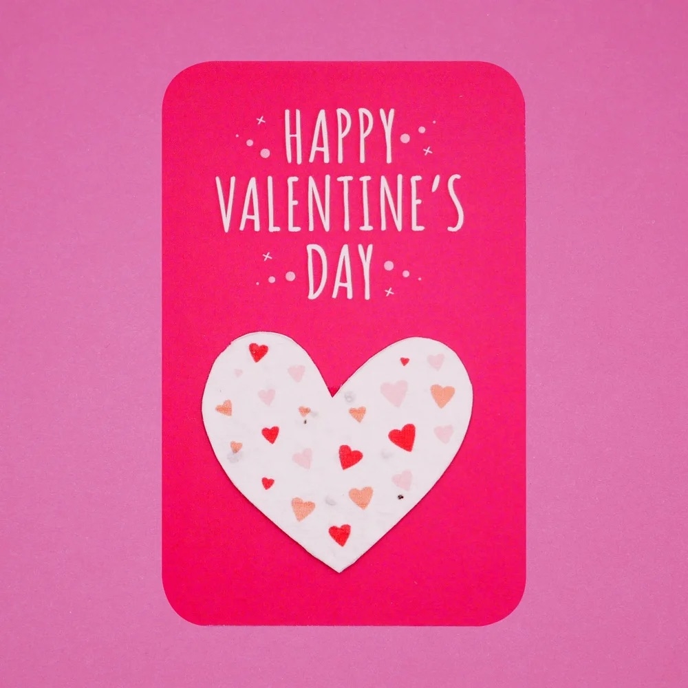 Small Plantable Happy Valentine's Day Card
