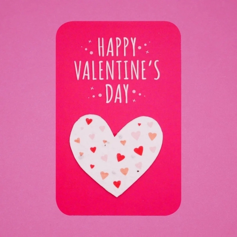 Small Plantable Happy Valentine's Day Card